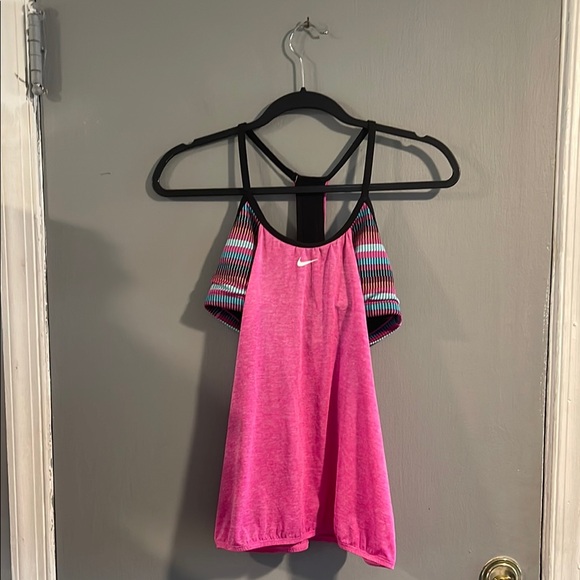 Nike‎ Pink Sleeveless Crop Tank Top - Picture 1 of 4